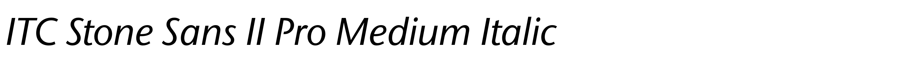 ITC Stone Sans II Pro Medium Italic